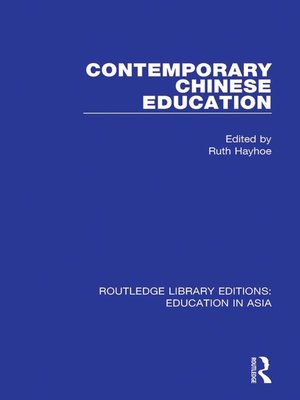 cover image of Contemporary Chinese Education